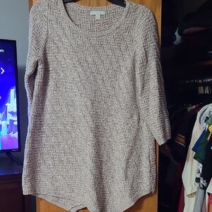 New York & Company Beige Textured Sweater
